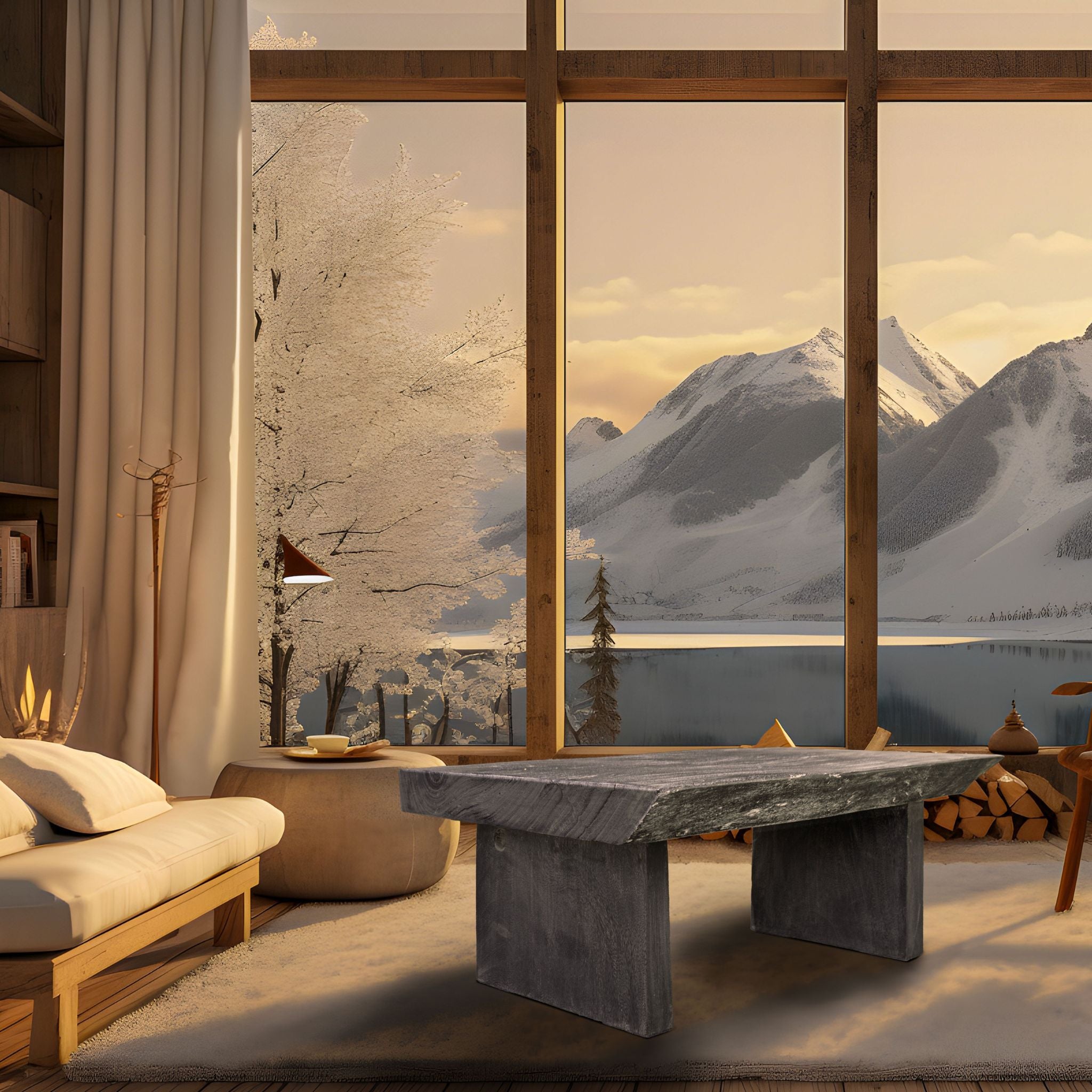 Cinder and Stone Coffee and Tea Table