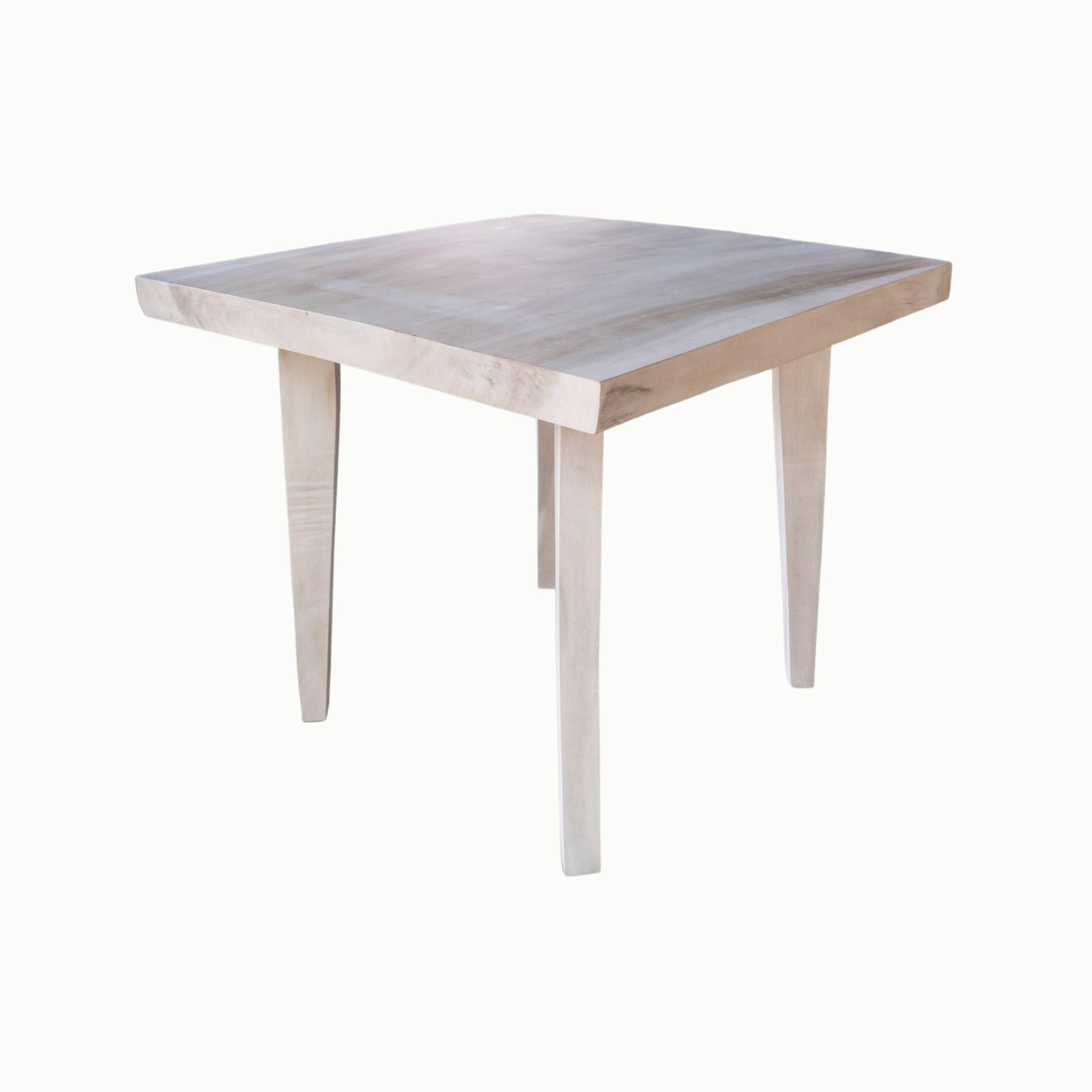 White Cinder Square Dining Table