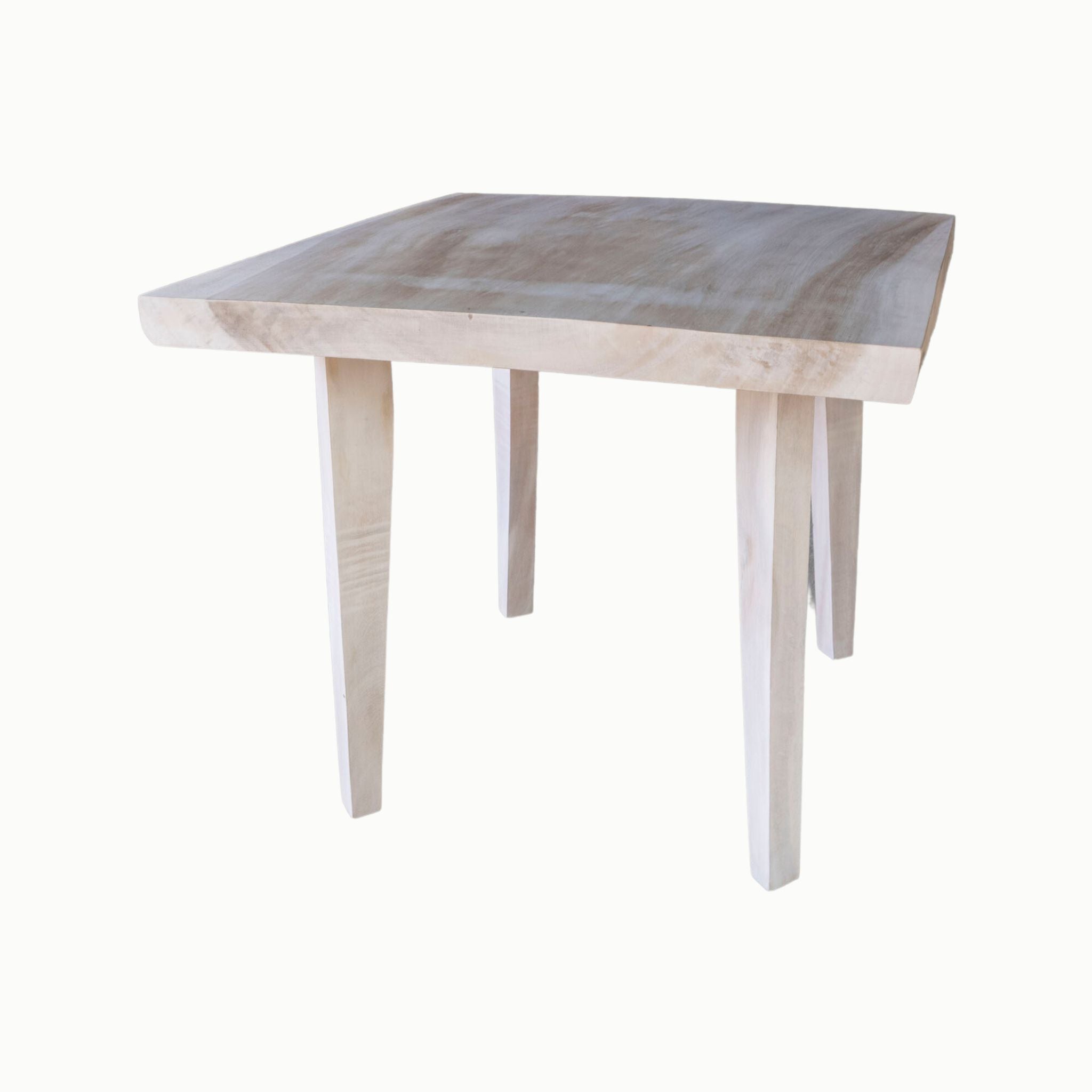 White Cinder Square Dining Table