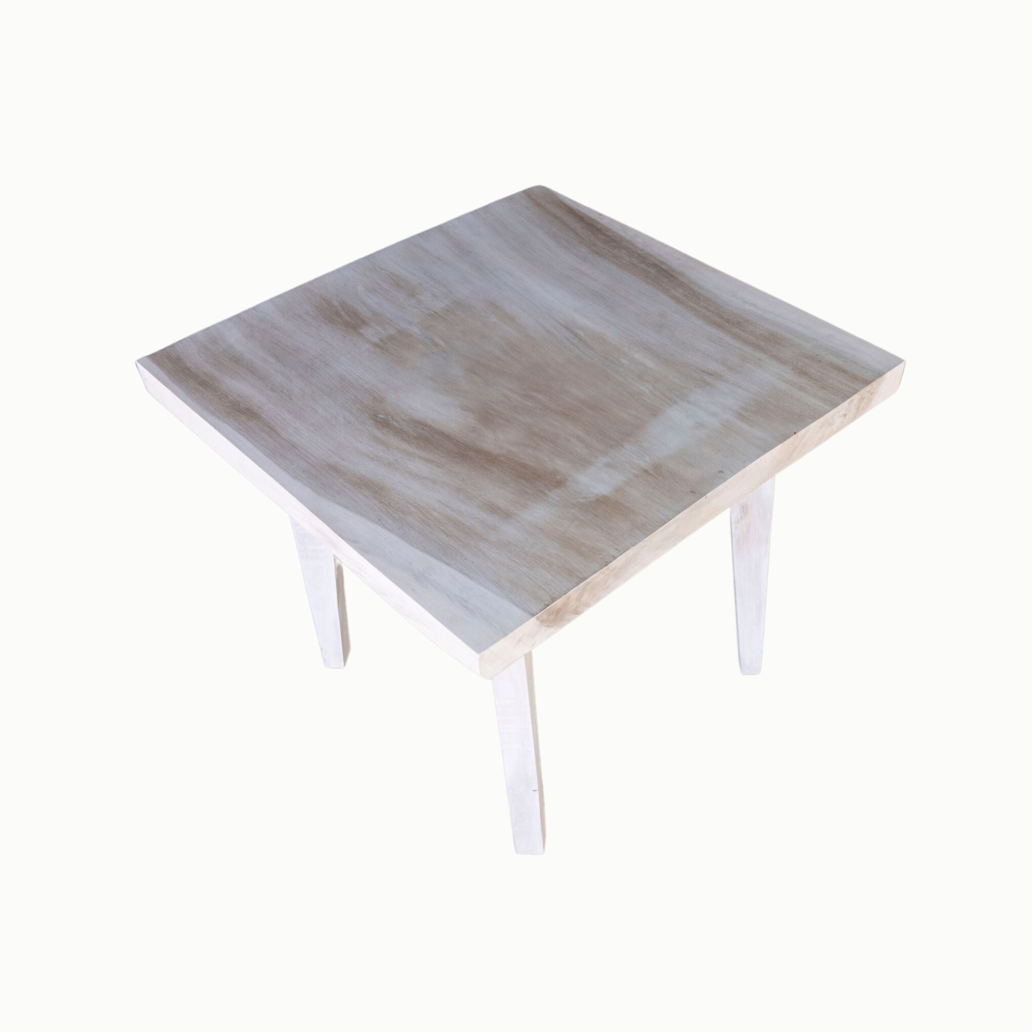White Cinder Square Dining Table